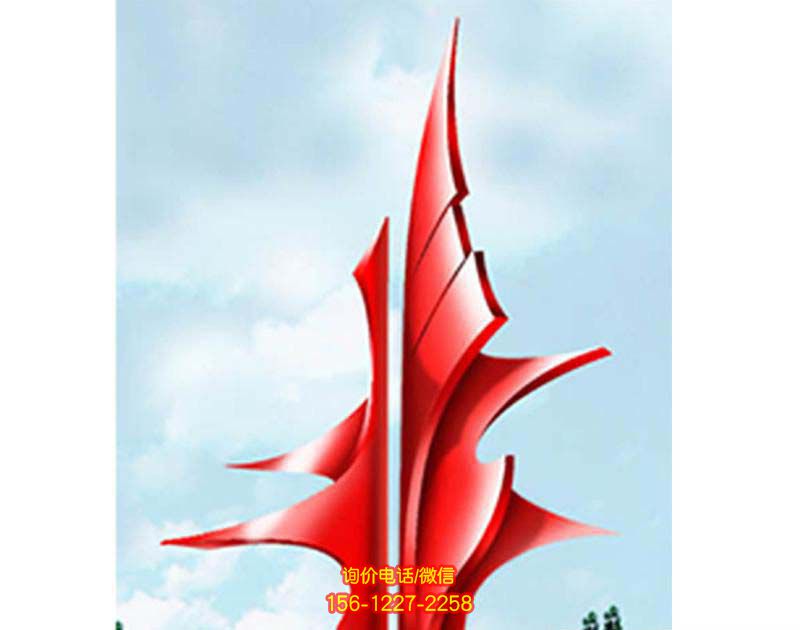 帆船彩繪不銹鋼雕塑，裝點(diǎn)園林廣場(chǎng)