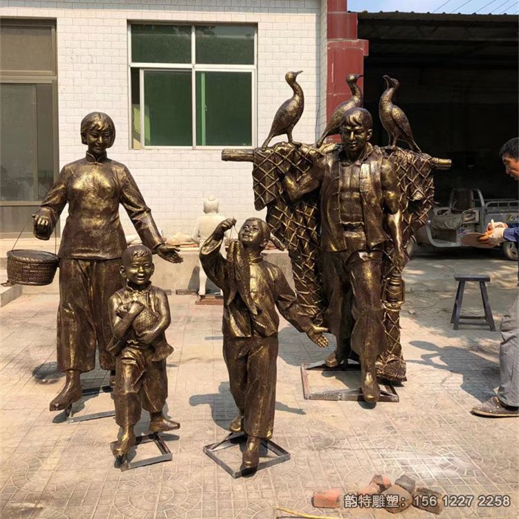 玻璃鋼捕魚人物雕塑,漁文化主題雕塑加工廠家 玻璃鋼捕魚人物雕塑,漁文化主題雕塑加工廠家
